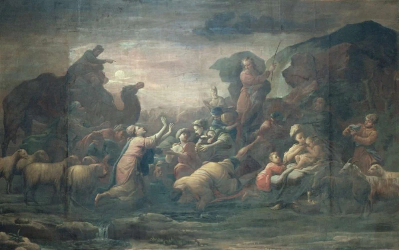 Mosè fa scaturire l'acqua dalla roccia